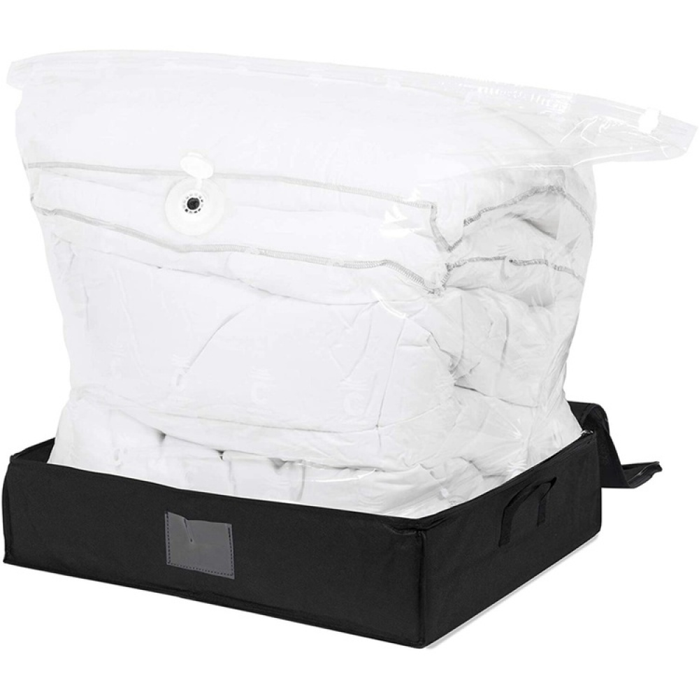 Låda med vakuumpåse, 145L, KAZITA UNDER BED, 65 x 50 x H 15,5 cm, Svart i gruppen Förvaring / Garderobsförvaring / Vakuumförvaring / Lådor med vakuumpåsar hos SmartaSaker.se (41819)