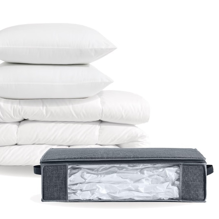 Låda med vakuumpåse, SMALL AIR STORE UNDER BED, 60 x 45 x H 15 cm, Mörkgrå i gruppen Förvaring / Garderobsförvaring / Vakuumförvaring / Lådor med vakuumpåsar hos SmartaSaker.se (41822)
