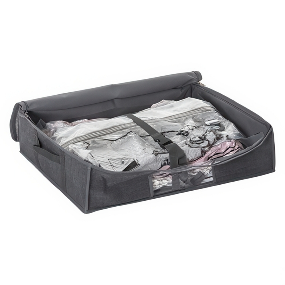Låda med vakuumpåse, SMALL AIR STORE UNDER BED, 60 x 45 x H 15 cm, Mörkgrå i gruppen Förvaring / Garderobsförvaring / Vakuumförvaring / Lådor med vakuumpåsar hos SmartaSaker.se (41822)