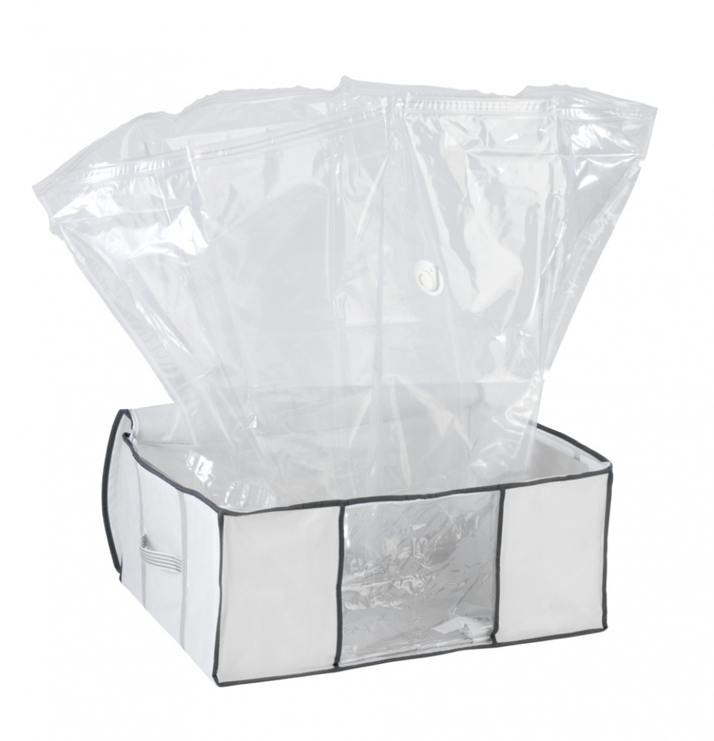 Låda med vakuumpåse, SOFT BOX , LARGE, 65 x 50 x H25 cm, Vit i gruppen Förvaring / Garderobsförvaring / Vakuumförvaring / Lådor med vakuumpåsar hos SmartaSaker.se (41823)
