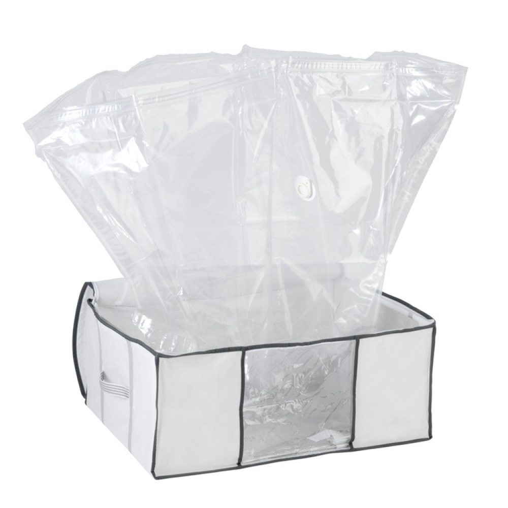 Låda med vakuumpåse, SOFT BOX , LARGE, 65 x 50 x H25 cm, Vit i gruppen Förvaring / Garderobsförvaring / Vakuumförvaring / Lådor med vakuumpåsar hos SmartaSaker.se (41823)