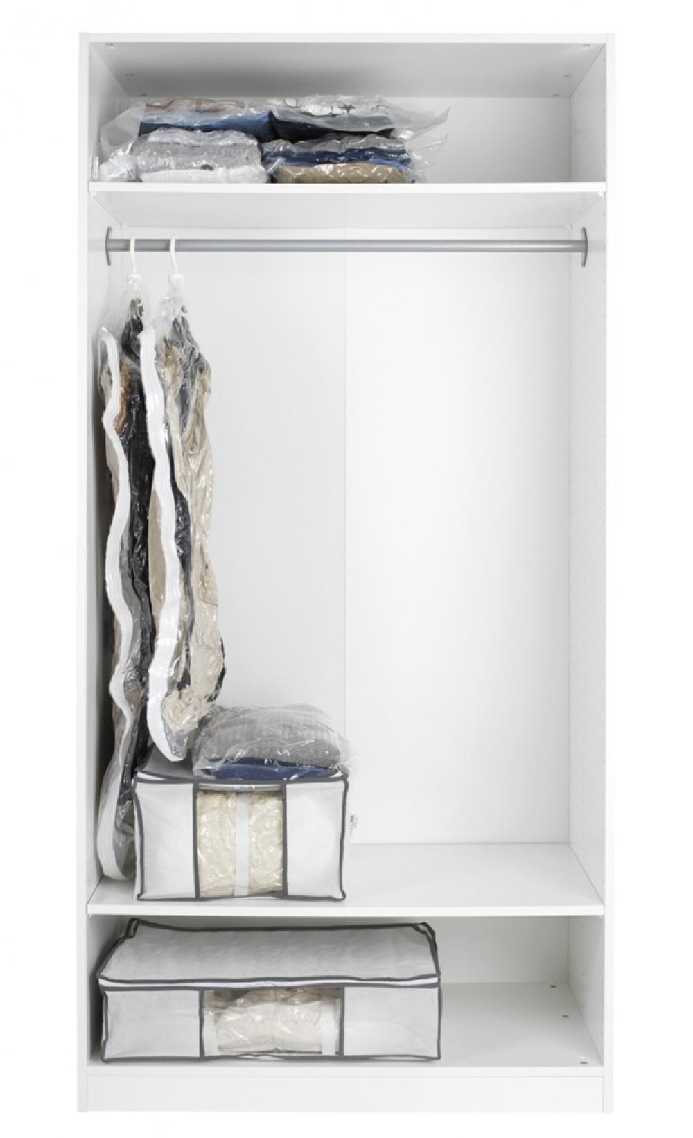 Låda med vakuumpåse, SOFT BOX , LARGE, 65 x 50 x H25 cm, Vit i gruppen Förvaring / Garderobsförvaring / Vakuumförvaring / Lådor med vakuumpåsar hos SmartaSaker.se (41823)