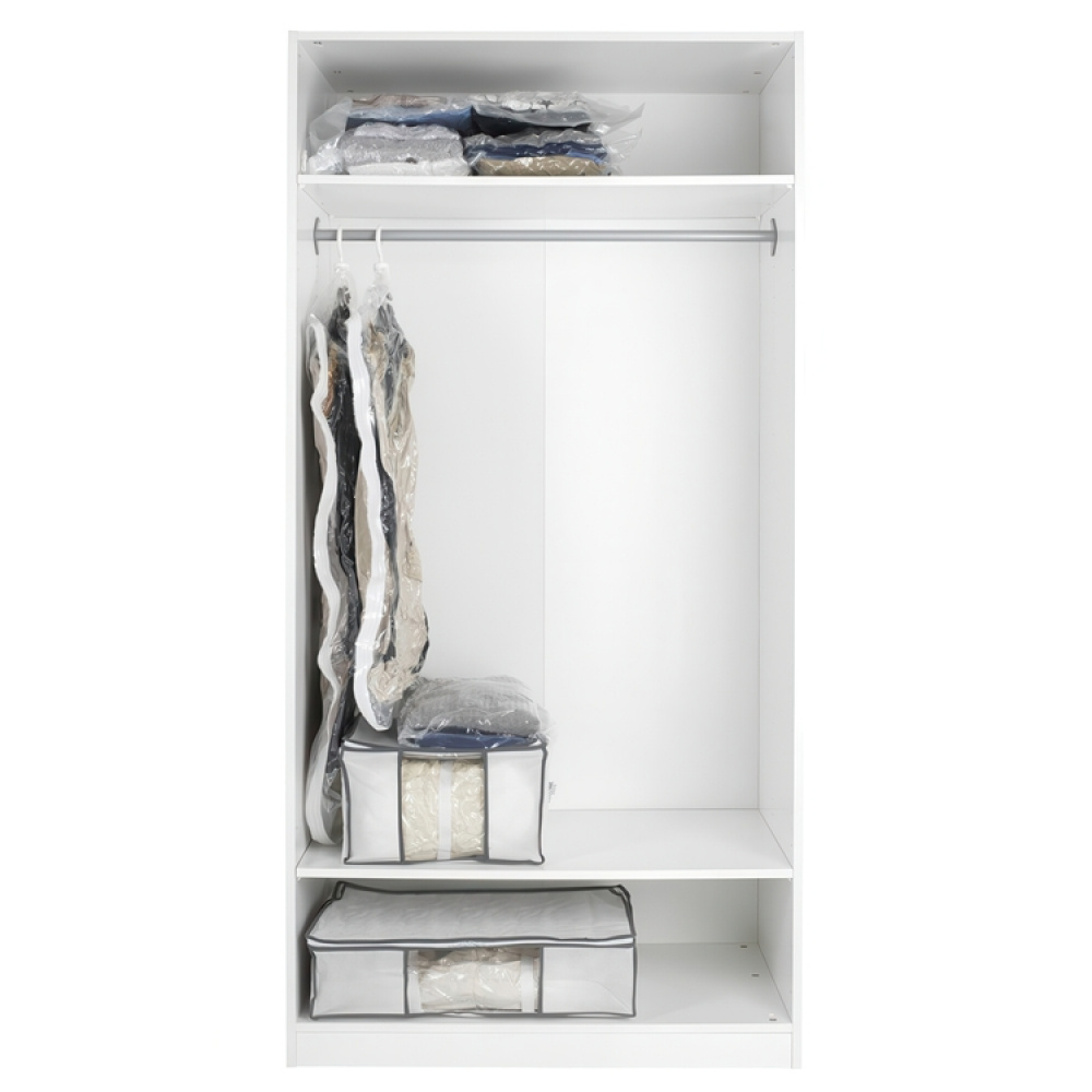 Låda med vakuumpåse, SOFT BOX, MEDIUM, 65 x 50 x H 15 cm, Vit i gruppen Förvaring / Garderobsförvaring / Vakuumförvaring / Lådor med vakuumpåsar hos SmartaSaker.se (41825)