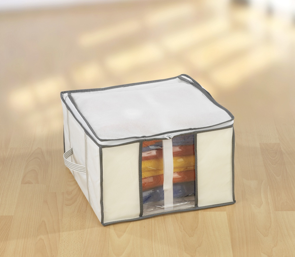 Låda med vakuumpåse, SOFT BOX, SMALL, 42 x 40 x H 25 cm, Vit i gruppen Förvaring / Garderobsförvaring / Vakuumförvaring / Lådor med vakuumpåsar hos SmartaSaker.se (41826)