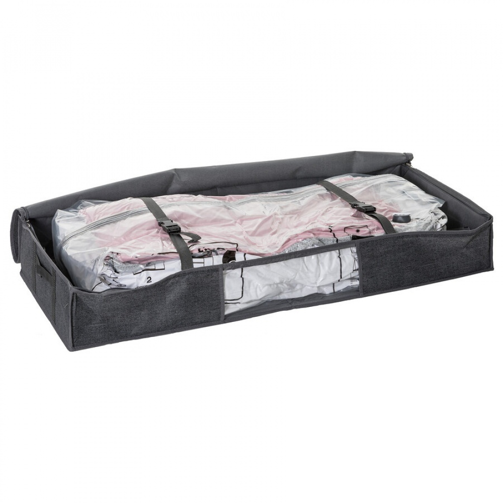 Låda med vakuumpåse, under sängen, AIR STORE UNDER BED, 100 x 45 x H 15 cm, Mörkgrå i gruppen Förvaring / Sovrumsförvaring / Under sängen-förvaring hos SmartaSaker.se (41827)