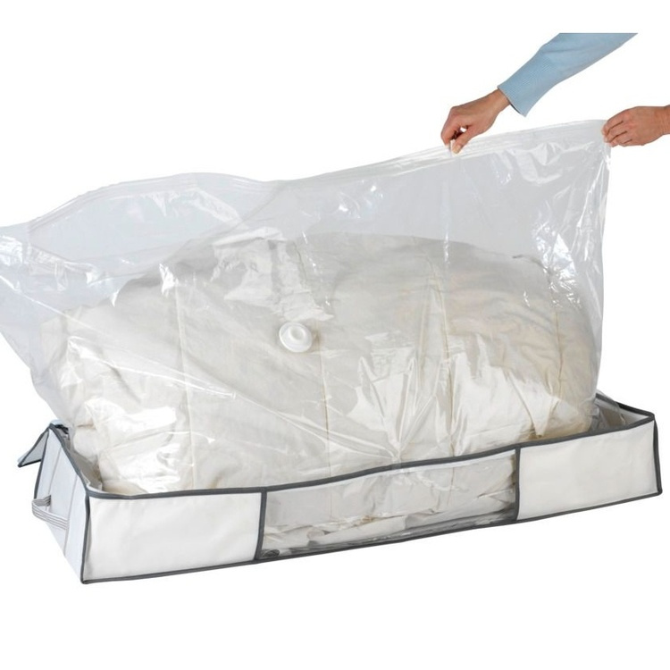 Låda med vakuumpåse, under sängen, SOFT BOX UNDER BED, 105 x 45 x H 15cm, vit i gruppen Förvaring / Garderobsförvaring / Vakuumförvaring / Lådor med vakuumpåsar hos SmartaSaker.se (41829)