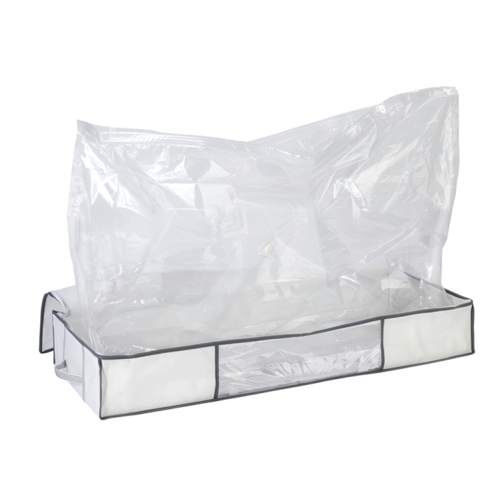 Låda med vakuumpåse, under sängen, SOFT BOX UNDER BED, 105 x 45 x H 15cm, vit i gruppen Förvaring / Garderobsförvaring / Vakuumförvaring / Lådor med vakuumpåsar hos SmartaSaker.se (41829)