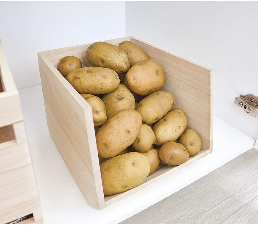 Låda med öppen front, PAULOWNIA ECO WOOD OPEN FRONT, 25,4 x 29,2 x H 21 cm, Natur i gruppen Förvaring / Köksförvaring / Förvaringslådor och burkar hos SmartaSaker.se (41832)