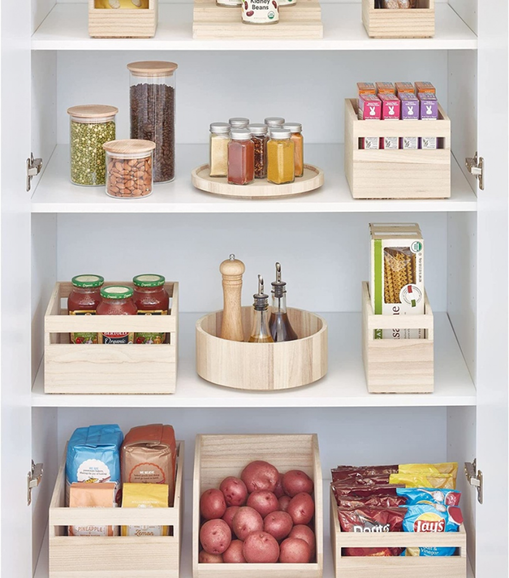 Låda med öppen front, PAULOWNIA ECO WOOD OPEN FRONT, 25,4 x 29,2 x H 21 cm, Natur i gruppen Förvaring / Köksförvaring / Förvaringslådor och burkar hos SmartaSaker.se (41832)