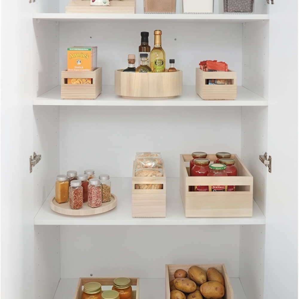 Låda med öppen front, PAULOWNIA ECO WOOD OPEN FRONT, 25,4 x 29,2 x H 21 cm, Natur i gruppen Förvaring / Köksförvaring / Förvaringsburkar hos SmartaSaker.se (41832)