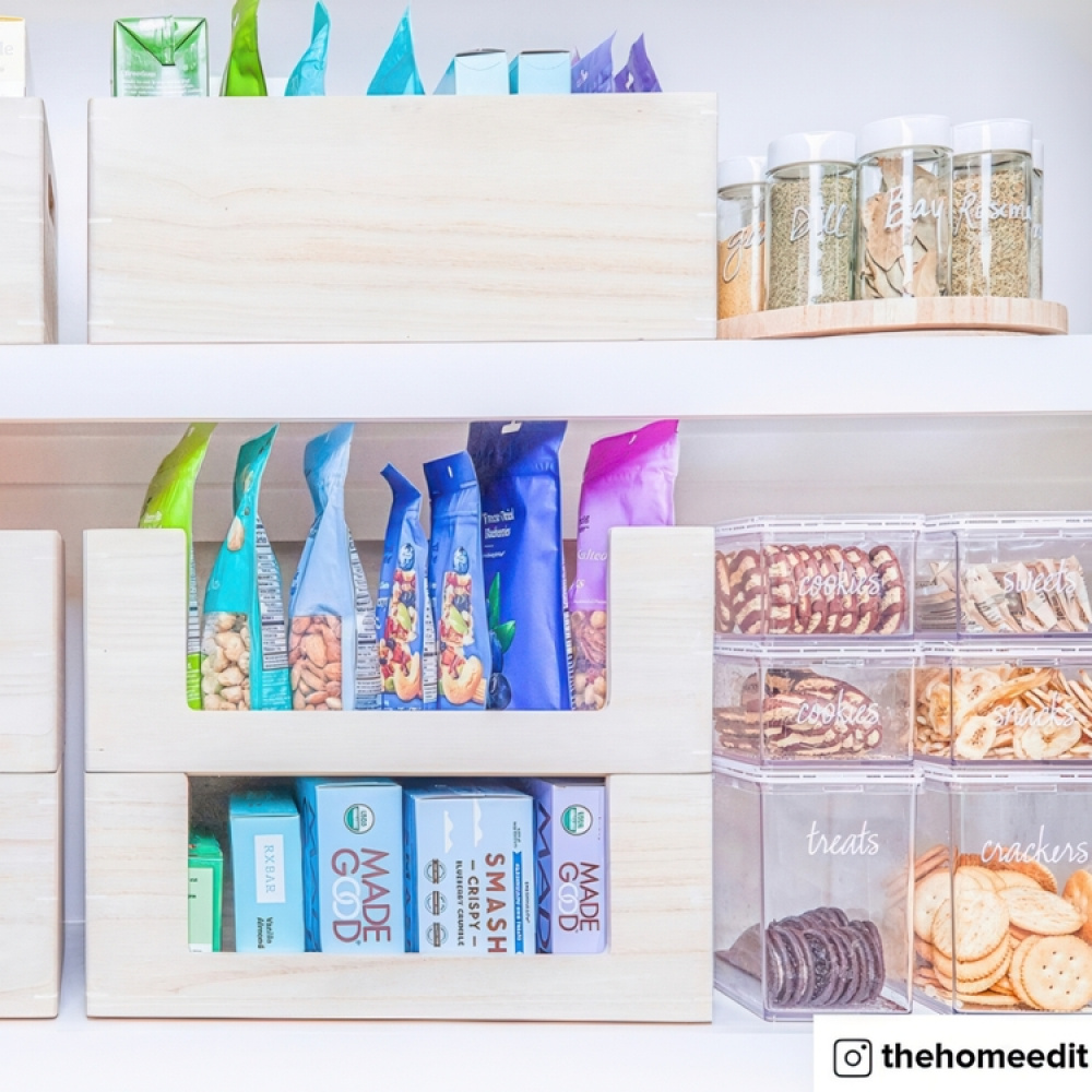 Låda med öppen front, THE HOME EDIT OPEN FRONT SMALL ECO WOOD BIN, 25,4 x 25,4 x H15,2 cm i gruppen Förvaring / Förvaringslådor hos SmartaSaker.se (41835)