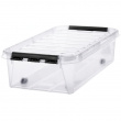 Låda Under Sängen med Hjul, SMARTSTORE 30L, CLASSIC, 72 x 40 x H19 cm, Transparent / Svart Låda Under Sängen med Hjul, SMARTSTORE 30L, CLASSIC, 72 x 40 x H19 cm, Transparent / Svart
