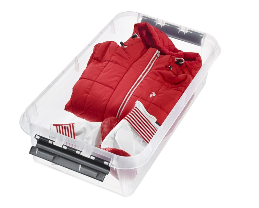 Låda Under Sängen med Hjul, SMARTSTORE 30L, CLASSIC, 72 x 40 x H19 cm, Transparent / Svart i gruppen Förvaring / Sovrumsförvaring / Under sängen-förvaring hos SmartaSaker.se (41837)