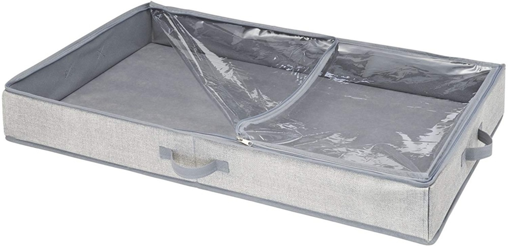 Låda under sängen, hård kant, ALDO UNDER BED, 91 x 53 x H 13 cm, Grå i gruppen Förvaring / Sovrumsförvaring / Under sängen-förvaring hos SmartaSaker.se (41841)