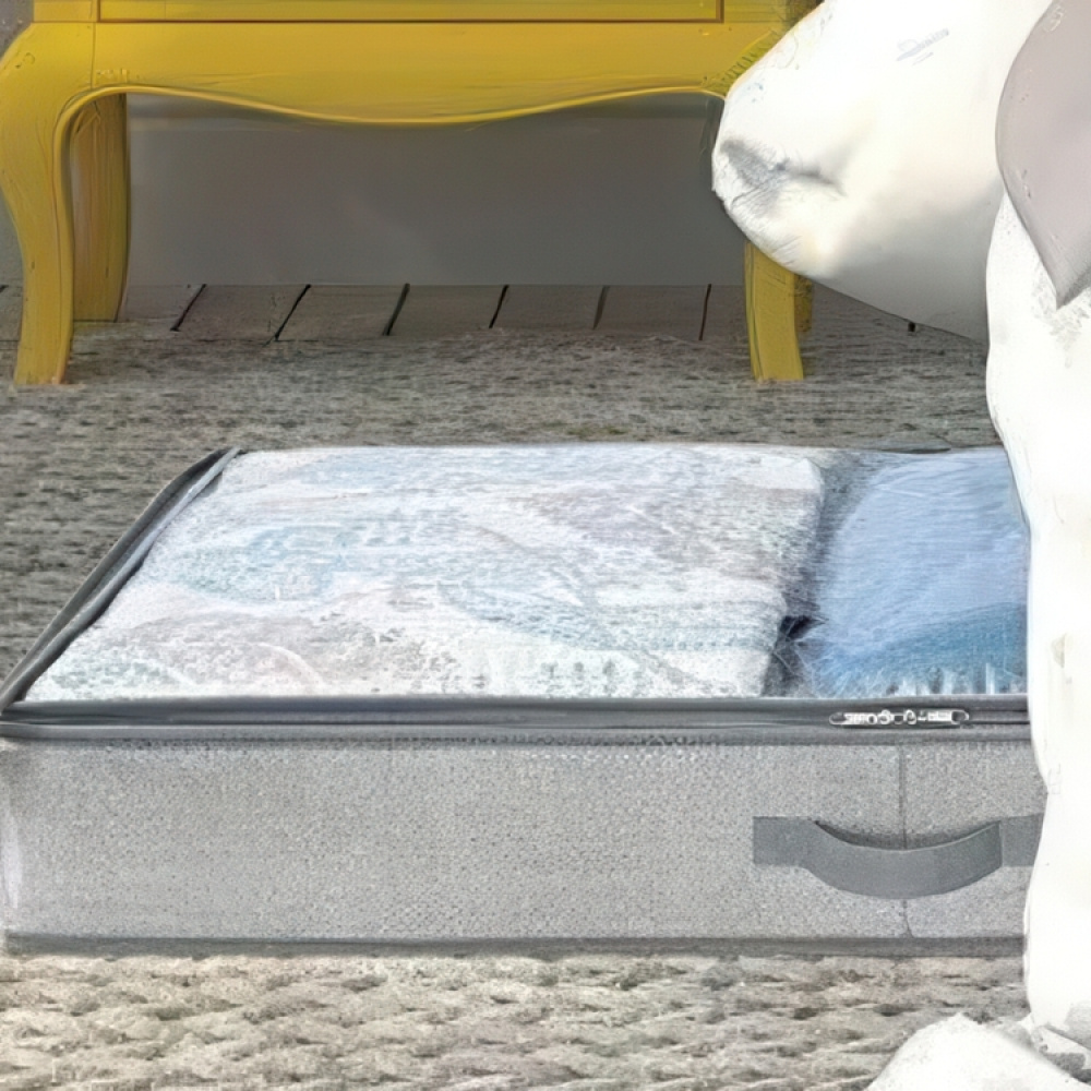 Låda under sängen, hård kant, ALDO UNDER BED, 91 x 53 x H 13 cm, Grå i gruppen Förvaring / Sovrumsförvaring / Under sängen-förvaring hos SmartaSaker.se (41841)