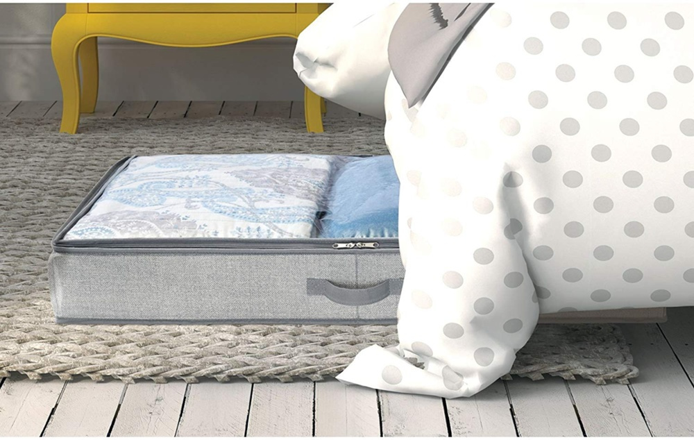 Låda under sängen, hård kant, ALDO UNDER BED, 91 x 53 x H 13 cm, Grå i gruppen Förvaring / Sovrumsförvaring / Under sängen-förvaring hos SmartaSaker.se (41841)