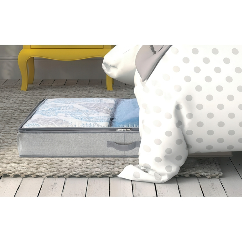 Låda under sängen, hård kant, ALDO UNDER BED, 91 x 53 x H 13 cm, Grå i gruppen Förvaring / Sovrumsförvaring / Under sängen-förvaring hos SmartaSaker.se (41841)