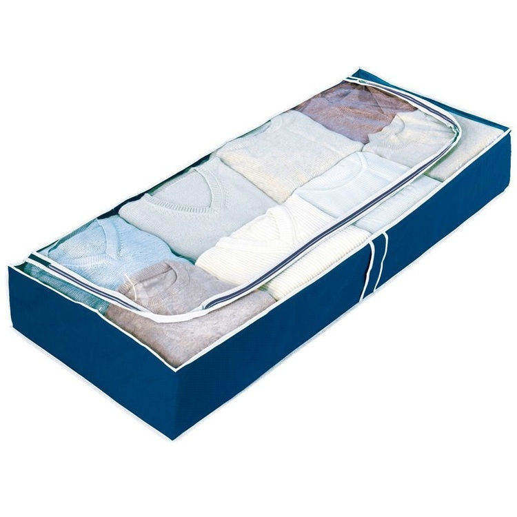 Låda under sängen, Mjuk, AIR, 105 x 45 x H 15 cm, Blå i gruppen Förvaring / Sovrumsförvaring / Under sängen-förvaring hos SmartaSaker.se (41842)