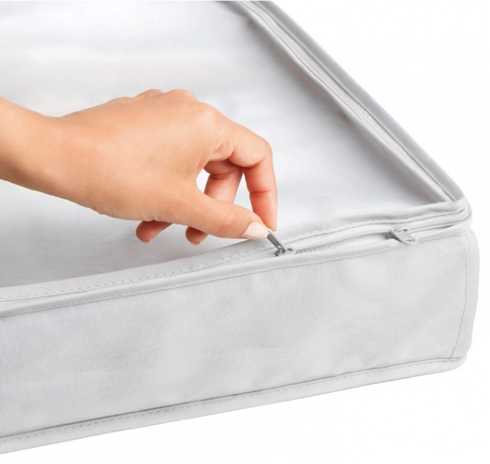 Låda under sängen. Låg, för skor, RAYEN PREMIUM, 90 x 50 x H 10,5 cm, Ljusgrå i gruppen Förvaring / Sovrumsförvaring / Under sängen-förvaring hos SmartaSaker.se (41857)