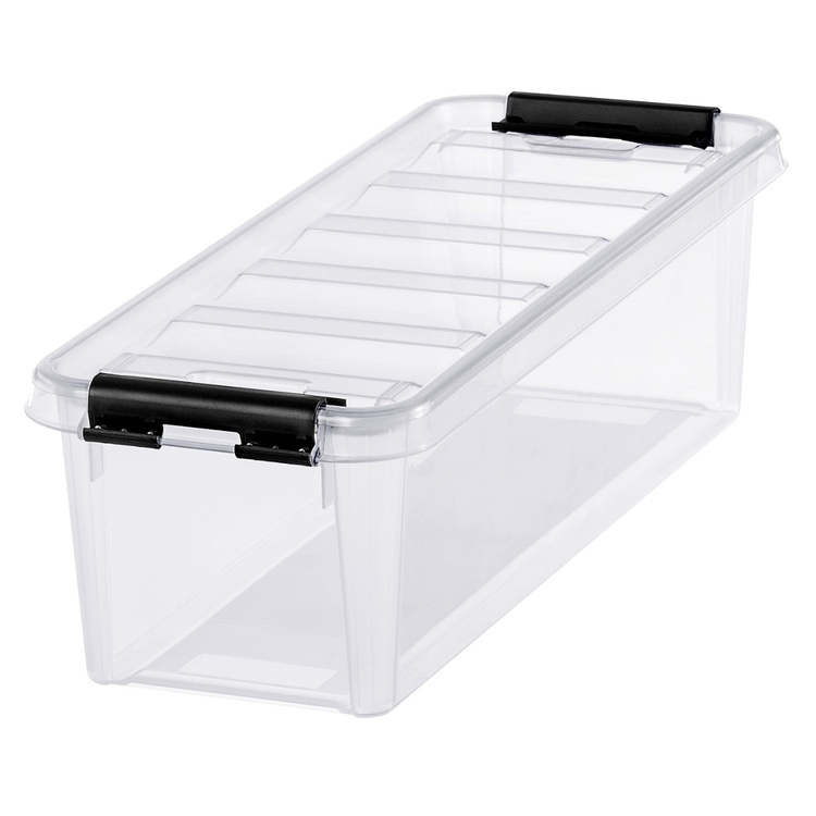 Låda, Långsmal, SMARTSTORE 3,5L, CLASSIC, 38 x 14 x H 11 cm, Transparent / Svart i gruppen Förvaring / Populära varumärken / SmartStore hos SmartaSaker.se (41859)