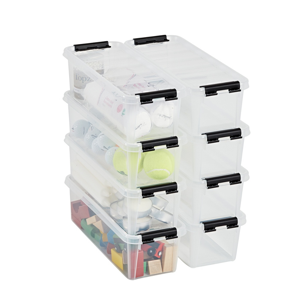 Låda, Långsmal, SMARTSTORE 3,5L, CLASSIC, 38 x 14 x H 11 cm, Transparent / Svart i gruppen Förvaring / Förvaringslådor / SmartStore förvaringslådor hos SmartaSaker.se (41859)
