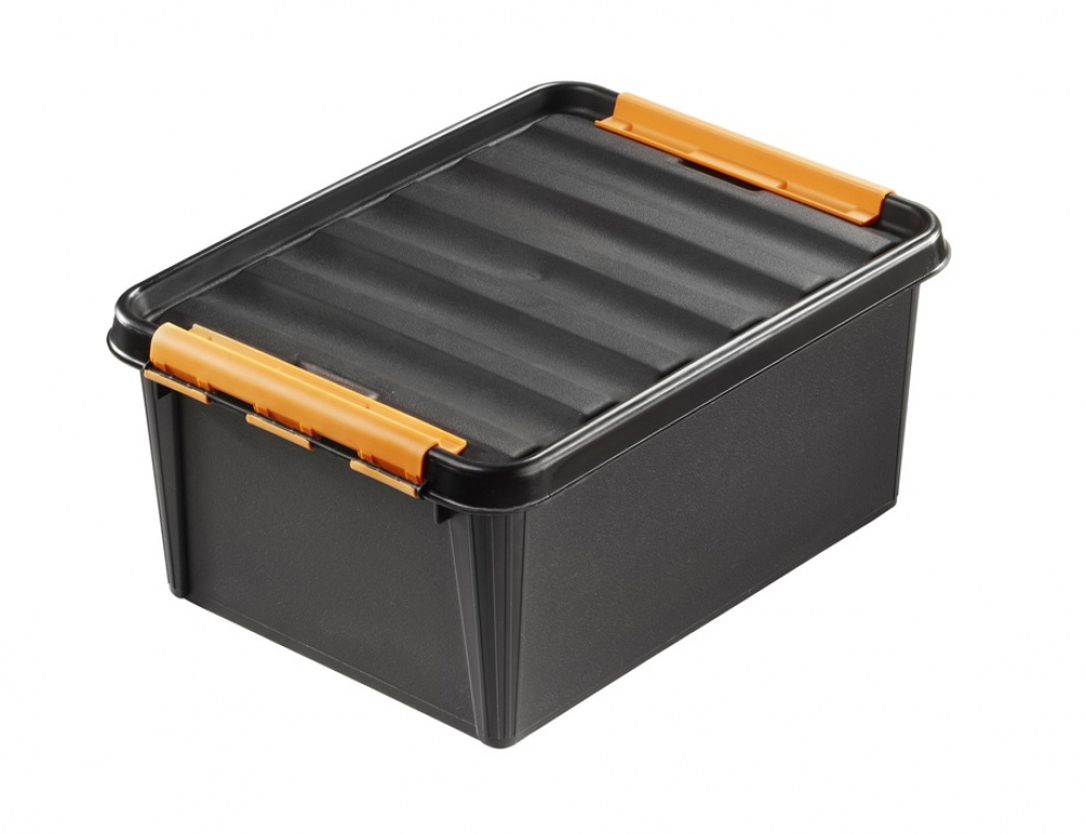 Låda, Extra Tålig, SMARTSTORE 31L PRO, 50 x 39 x 26 cm, Svart / Orange i gruppen Förvaring / Köksförvaring / Förvaringslådor och burkar / SmartStore hos SmartaSaker.se (41864)