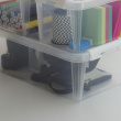 Låda, Liten, SMARTSTORE 4L HOME, 30 x 19 x H11cm, Klar / Vit Låda, Liten, SMARTSTORE 4L HOME, 30 x 19 x H11cm, Klar / Vit