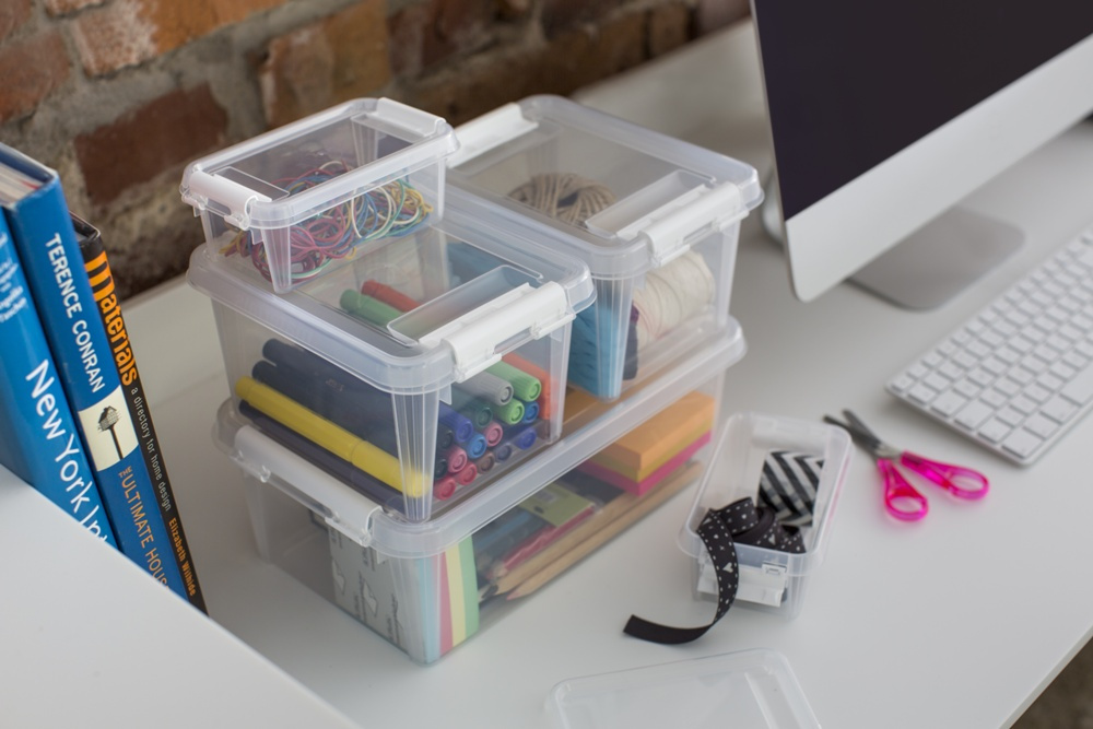 Låda, Liten, SMARTSTORE 4L HOME, 30 x 19 x H11cm, Klar / Vit i gruppen Förvaring / Förvaringslådor / SmartStore förvaringslådor hos SmartaSaker.se (41868)