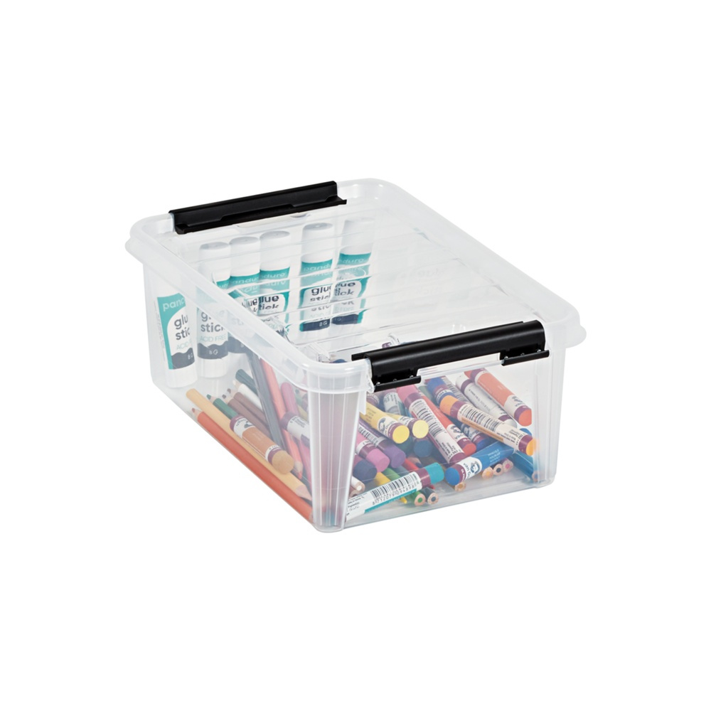 Låda, Liten, SMARTSTORE 4L, CLASSIC, 30 x 19 x H11cm, Klar / Svart i gruppen Förvaring / Förvaringslådor / SmartStore förvaringslådor hos SmartaSaker.se (41869)
