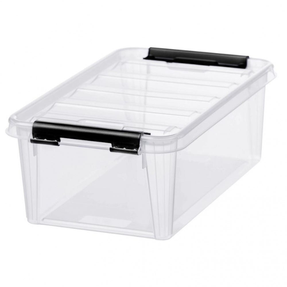 Låda, Liten, SMARTSTORE 4L, CLASSIC, 30 x 19 x H11cm, Klar / Svart i gruppen Förvaring / Förvaringslådor / SmartStore förvaringslådor hos SmartaSaker.se (41869)
