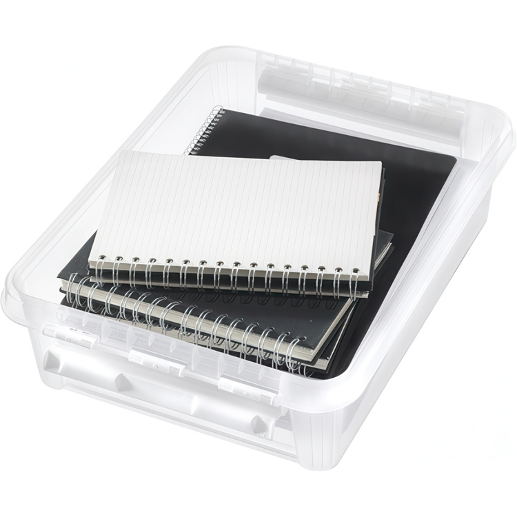 Låda, låg, SMARTSTORE 7,5L HOME, 40 x 30 x H11 cm, Klar / Vit i gruppen Förvaring / Förvaringslådor / SmartStore förvaringslådor hos SmartaSaker.se (41871)
