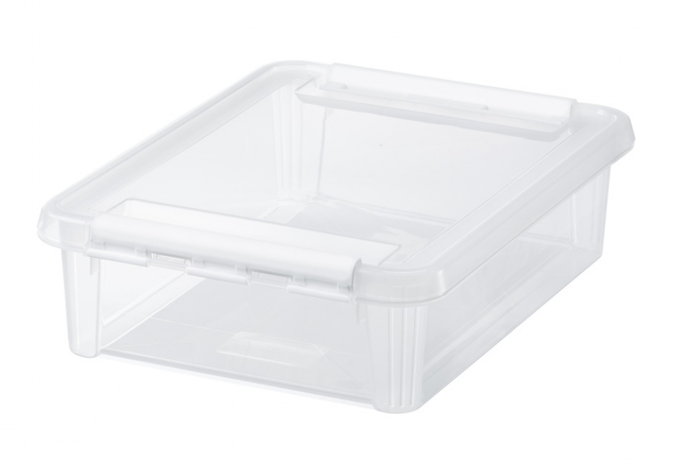 Låda, låg, SMARTSTORE 7,5L HOME, 40 x 30 x H11 cm, Klar / Vit i gruppen Förvaring / Förvaringslådor / SmartStore förvaringslådor hos SmartaSaker.se (41871)