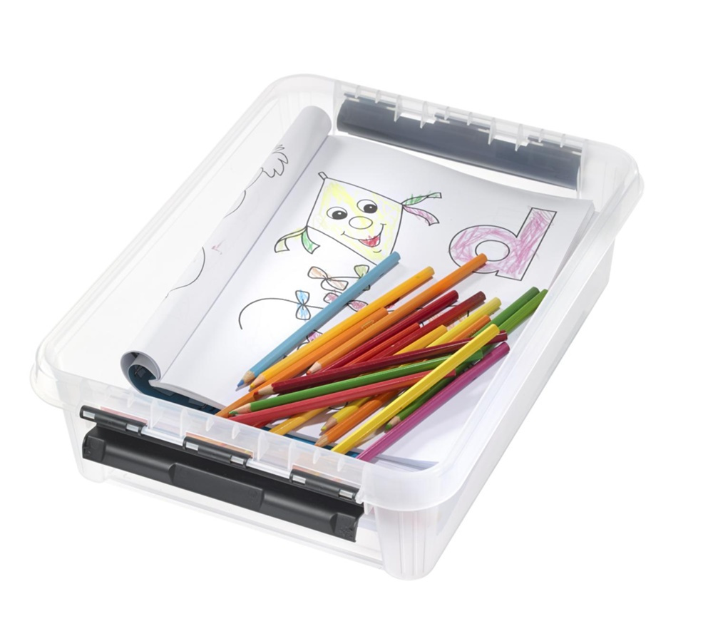 Låda, låg, SMARTSTORE 7,5L, CLASSIC, 40 x 30 x H11 cm, Klar / Svart i gruppen Förvaring / Förvaringslådor / SmartStore förvaringslådor hos SmartaSaker.se (41872)