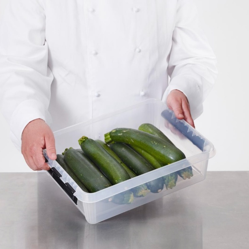 Låda, låg, SMARTSTORE 7,5L, CLASSIC, 40 x 30 x H11 cm, Klar / Svart i gruppen Förvaring / Förvaringslådor / SmartStore förvaringslådor hos SmartaSaker.se (41872)