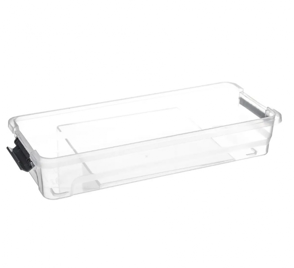 Låda, långsmal, med 6 burkar för sortering, EZY SORT IT, 35 x 15.5 x H 7 cm, Transparent / Grå i gruppen Förvaring / Förvaringslådor hos SmartaSaker.se (41873)