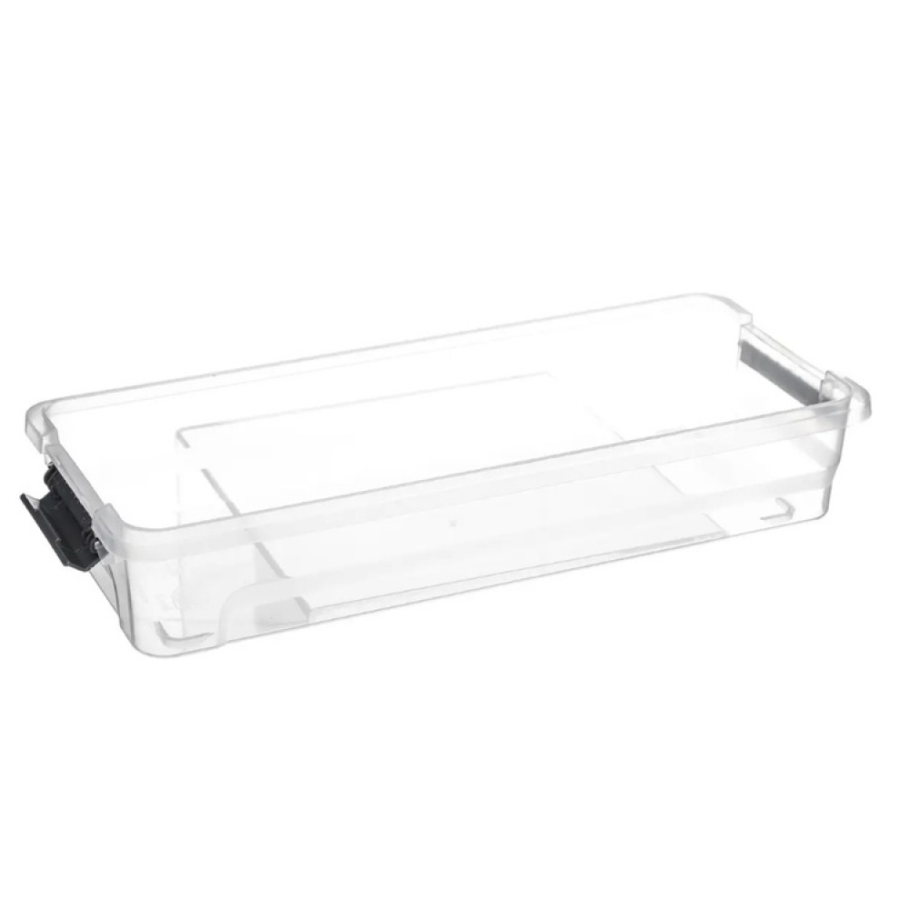 Låda, långsmal, med 6 burkar för sortering, EZY SORT IT, 35 x 15.5 x H 7 cm, Transparent / Grå i gruppen Förvaring / Förvaringslådor hos SmartaSaker.se (41873)