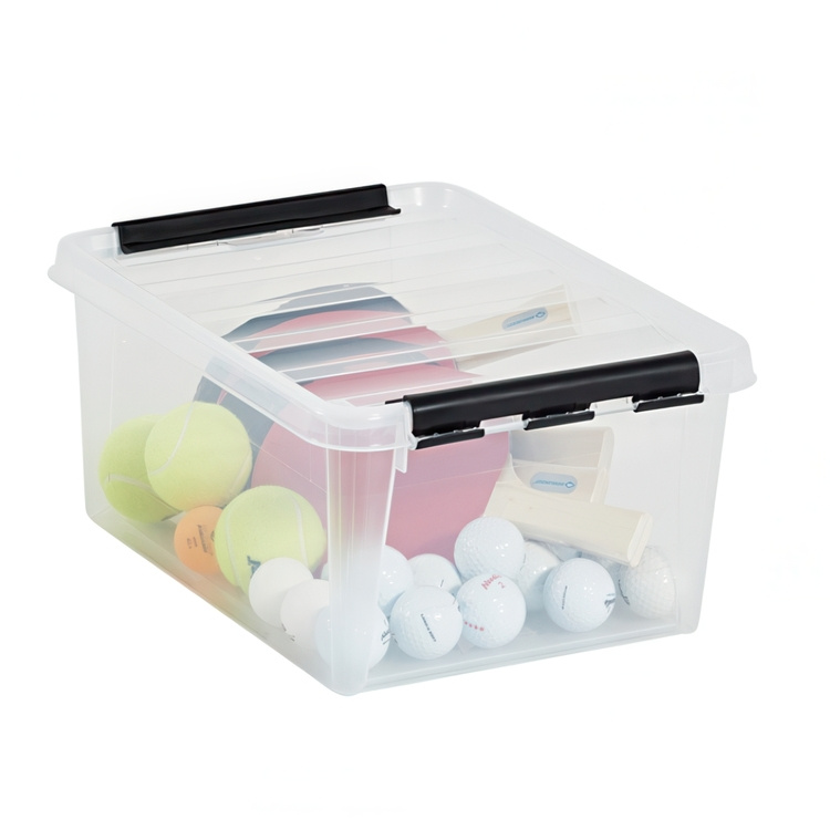 Låda, SMARTSTORE 14 L, CLASSIC, 40 x 30 x H18 cm, Klar / Svart i gruppen Förvaring / Förvaringslådor / SmartStore förvaringslådor hos SmartaSaker.se (41875)