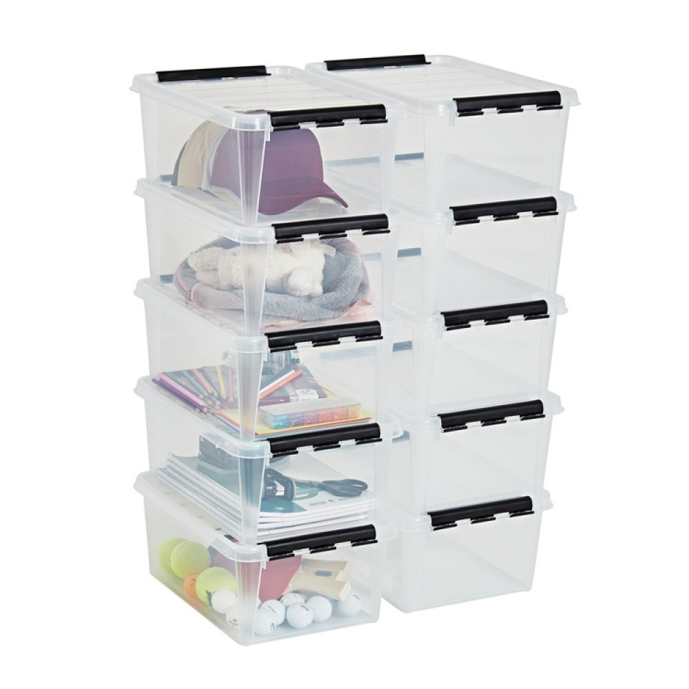 Låda, SMARTSTORE 14 L, CLASSIC, 40 x 30 x H18 cm, Klar / Svart i gruppen Förvaring / Förvaringslådor / SmartStore förvaringslådor hos SmartaSaker.se (41875)