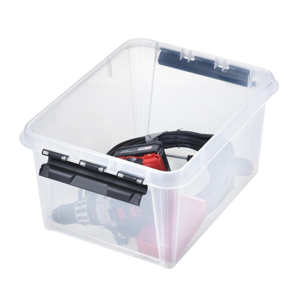 Låda, SMARTSTORE 14 L, CLASSIC, 40 x 30 x H18 cm, Klar / Svart i gruppen Förvaring / Förvaringslådor / SmartStore förvaringslådor hos SmartaSaker.se (41875)