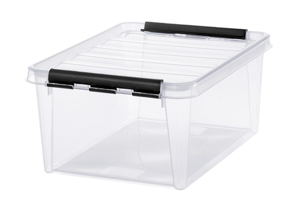 Låda, SMARTSTORE 14 L, CLASSIC, 40 x 30 x H18 cm, Klar / Svart i gruppen Förvaring / Förvaringslådor / SmartStore förvaringslådor hos SmartaSaker.se (41875)