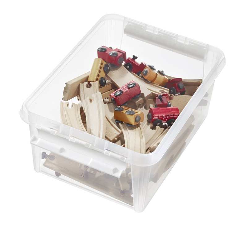 Låda, SMARTSTORE 14L HOME, 40 x 30 x H18 cm, Klar / Vit i gruppen Förvaring / Förvaringslådor / SmartStore förvaringslådor hos SmartaSaker.se (41876)