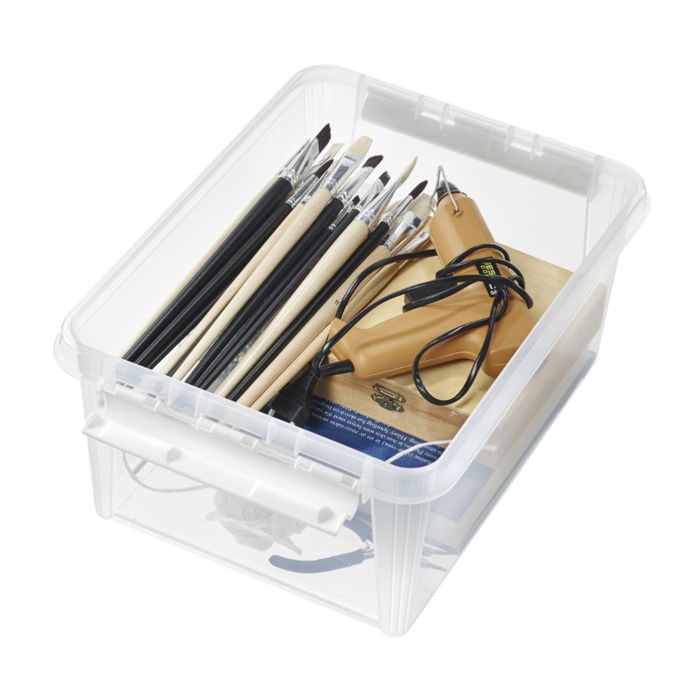 Låda, SMARTSTORE 14L HOME, 40 x 30 x H18 cm, Klar / Vit i gruppen Förvaring / Förvaringslådor / SmartStore förvaringslådor hos SmartaSaker.se (41876)
