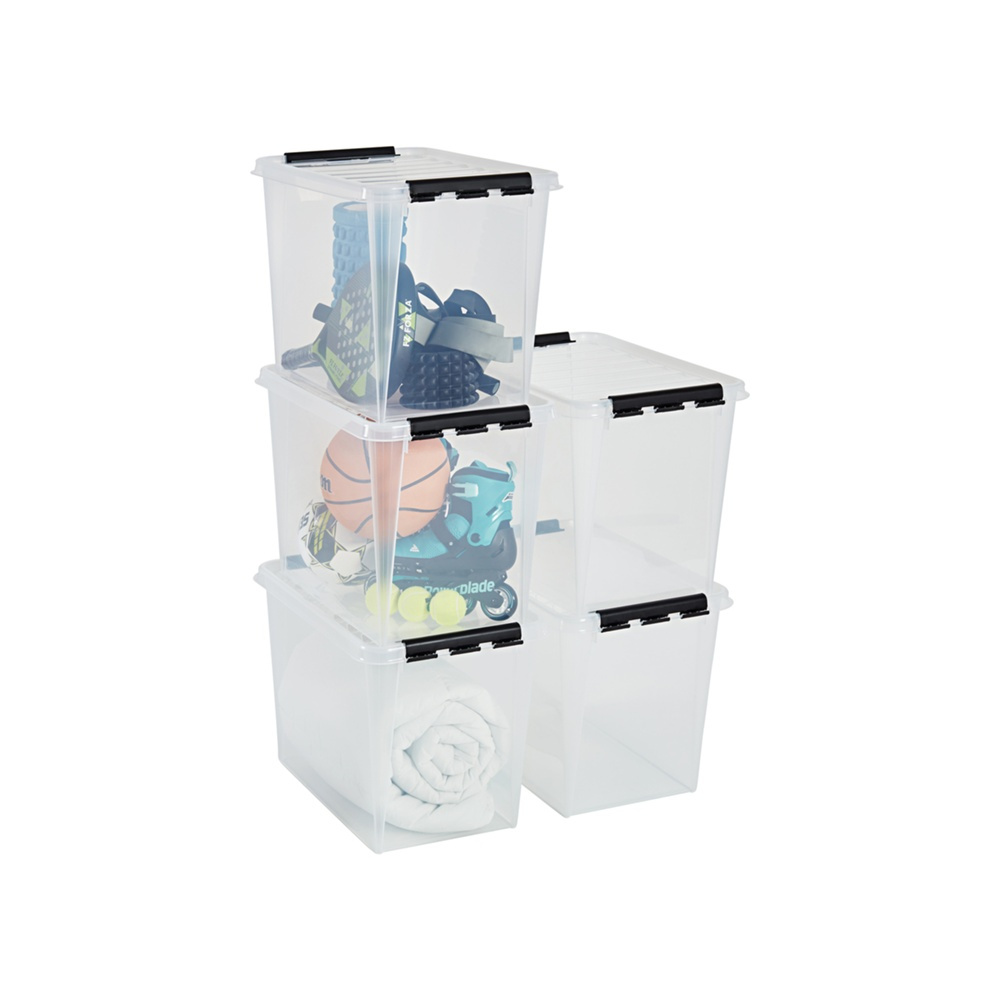 Låda, SMARTSTORE 66L, CLASSIC XL, 59 x 39 x H 43 cm, Transparent / Svart i gruppen Förvaring / Förvaringslådor hos SmartaSaker.se (41877)