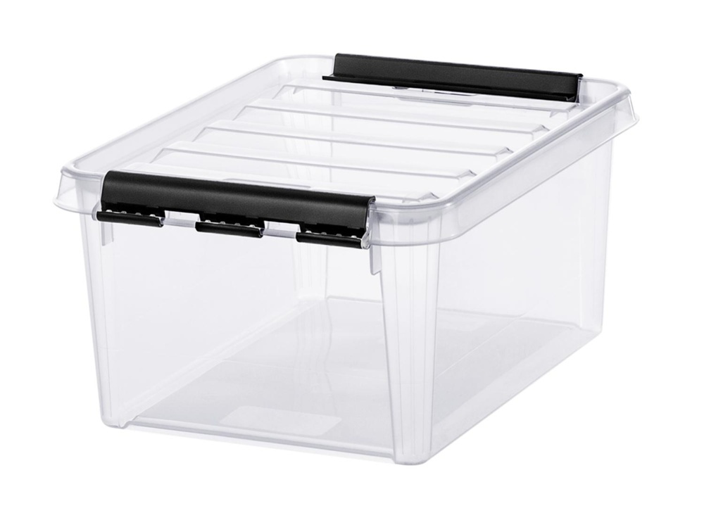Låda, SMARTSTORE 8L, CLASSIC, 34 x 25 x H16 cm, Klar / Svart i gruppen Förvaring / Förvaringslådor / SmartStore förvaringslådor hos SmartaSaker.se (41878)