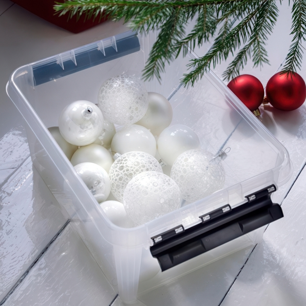 Låda, SMARTSTORE 8L, CLASSIC, 34 x 25 x H16 cm, Klar / Svart i gruppen Förvaring / Förvaringslådor / SmartStore förvaringslådor hos SmartaSaker.se (41878)