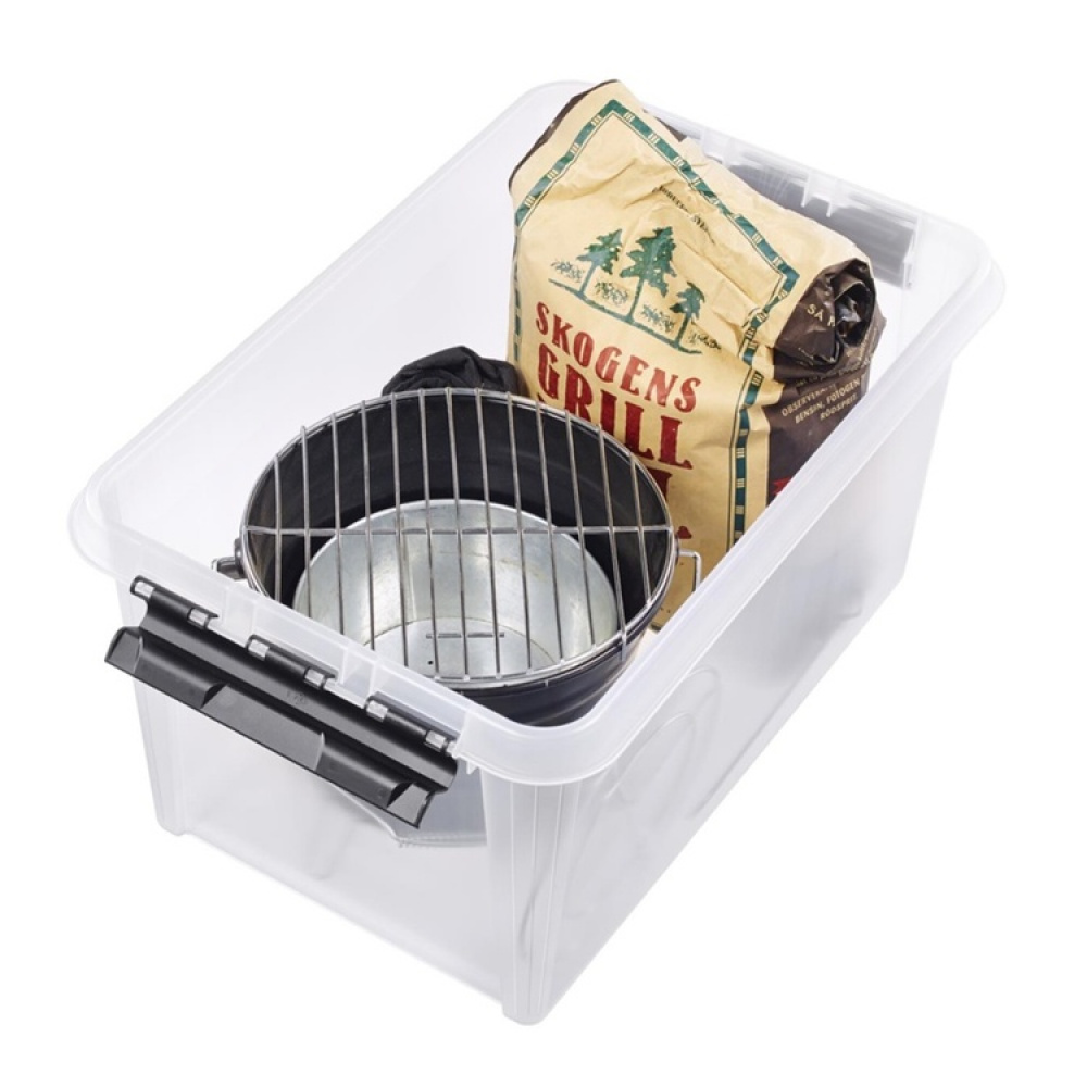 Låda, Stor, SMARTSTORE 46L, CLASSIC, 59 x 39 x H31 cm, Transparent / Svart i gruppen Förvaring / Förvaringslådor hos SmartaSaker.se (41879)