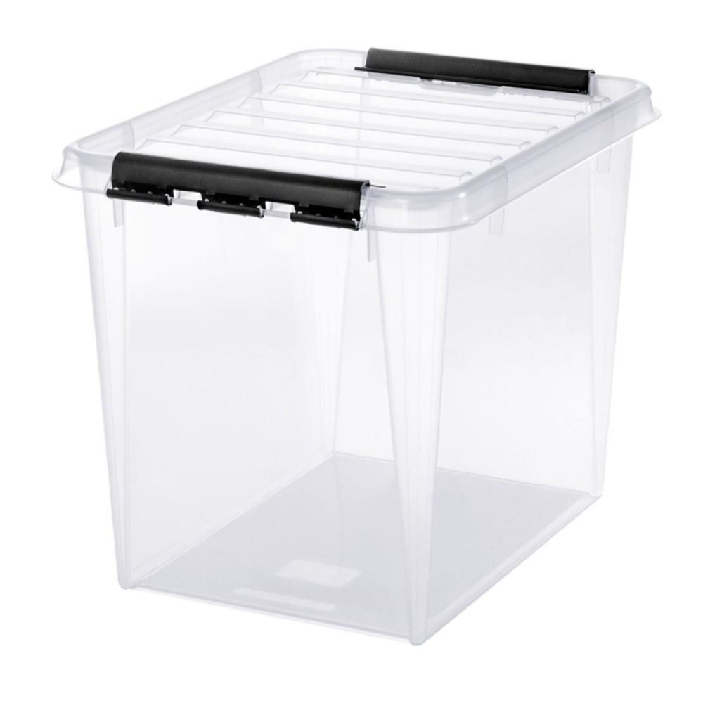 Låda, Stor, SMARTSTORE 52L, CLASSIC, Large, 50 x 39 x H 41 cm, Transparent / Svart i gruppen Förvaring / Förvaringslådor hos SmartaSaker.se (41880)
