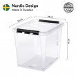 Låda, Stor, SMARTSTORE 52L, CLASSIC, Large, 50 x 39 x H 41 cm, Transparent / Svart Låda, Stor, SMARTSTORE 52L, CLASSIC, Large, 50 x 39 x H 41 cm, Transparent / Svart
