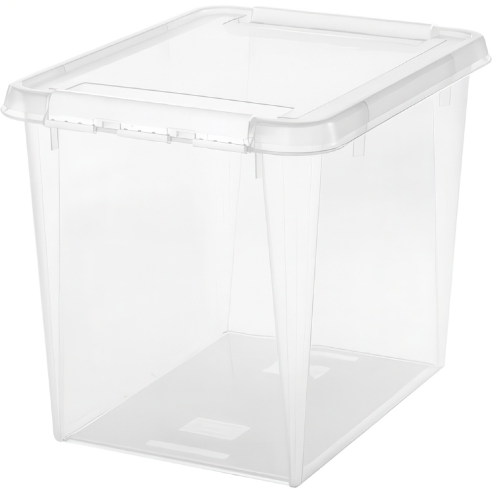 Låda, Stor, SMARTSTORE 52L HOME, Large, 50 x 39 x H41cm, Transparent / Vit i gruppen Förvaring / Förvaringslådor / SmartStore förvaringslådor hos SmartaSaker.se (41881)