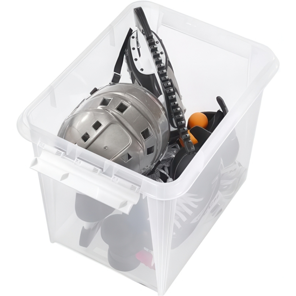 Låda, Stor, SMARTSTORE 52L HOME, Large, 50 x 39 x H41cm, Transparent / Vit i gruppen Förvaring / Förvaringslådor / SmartStore förvaringslådor hos SmartaSaker.se (41881)